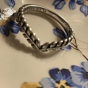 Pandora Silver Braided Ring